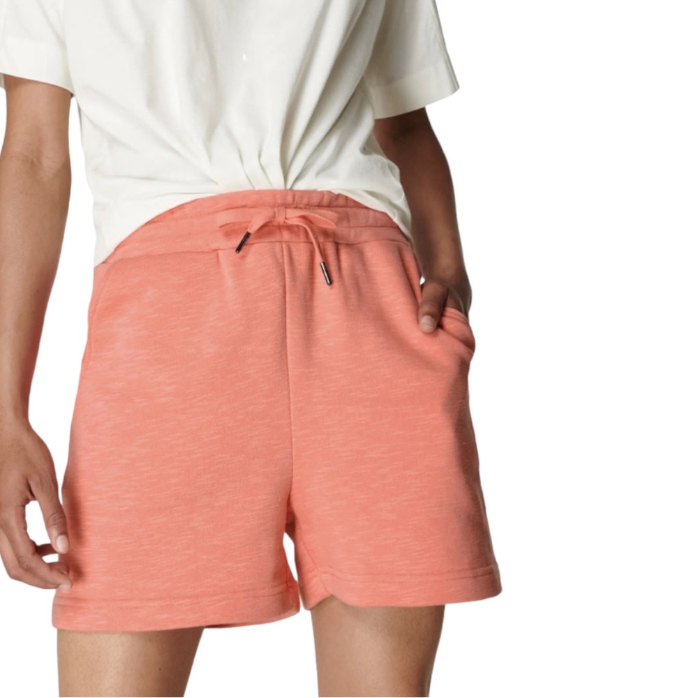 Sweaty Betty Essentials Longline 100% Cotton Sweat Shorts Pink Size Medium